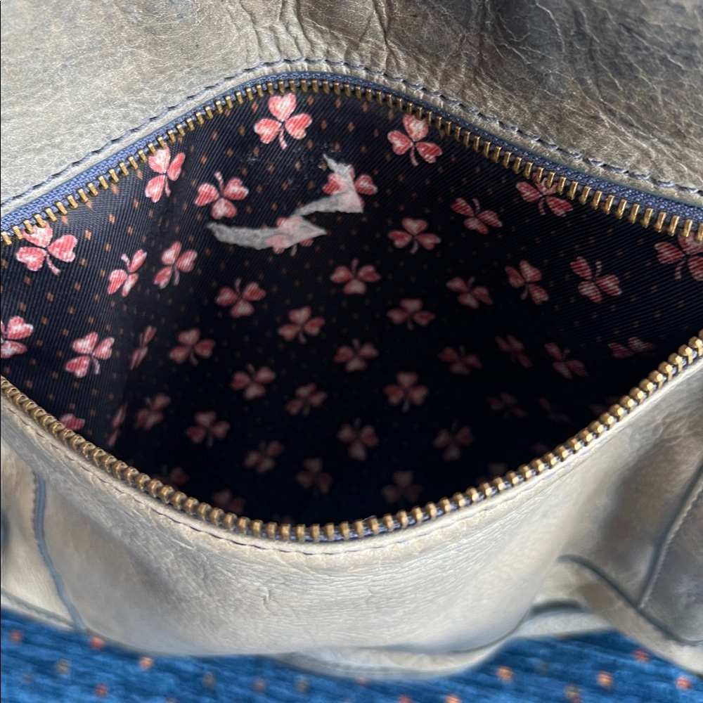 Lucky brand multiple pockets blue-Gray Leather Crossbody Bag - Picture 8 of 15